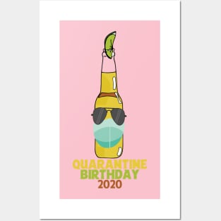 Happy Quarantine Birthday Humor Bottle Posters and Art